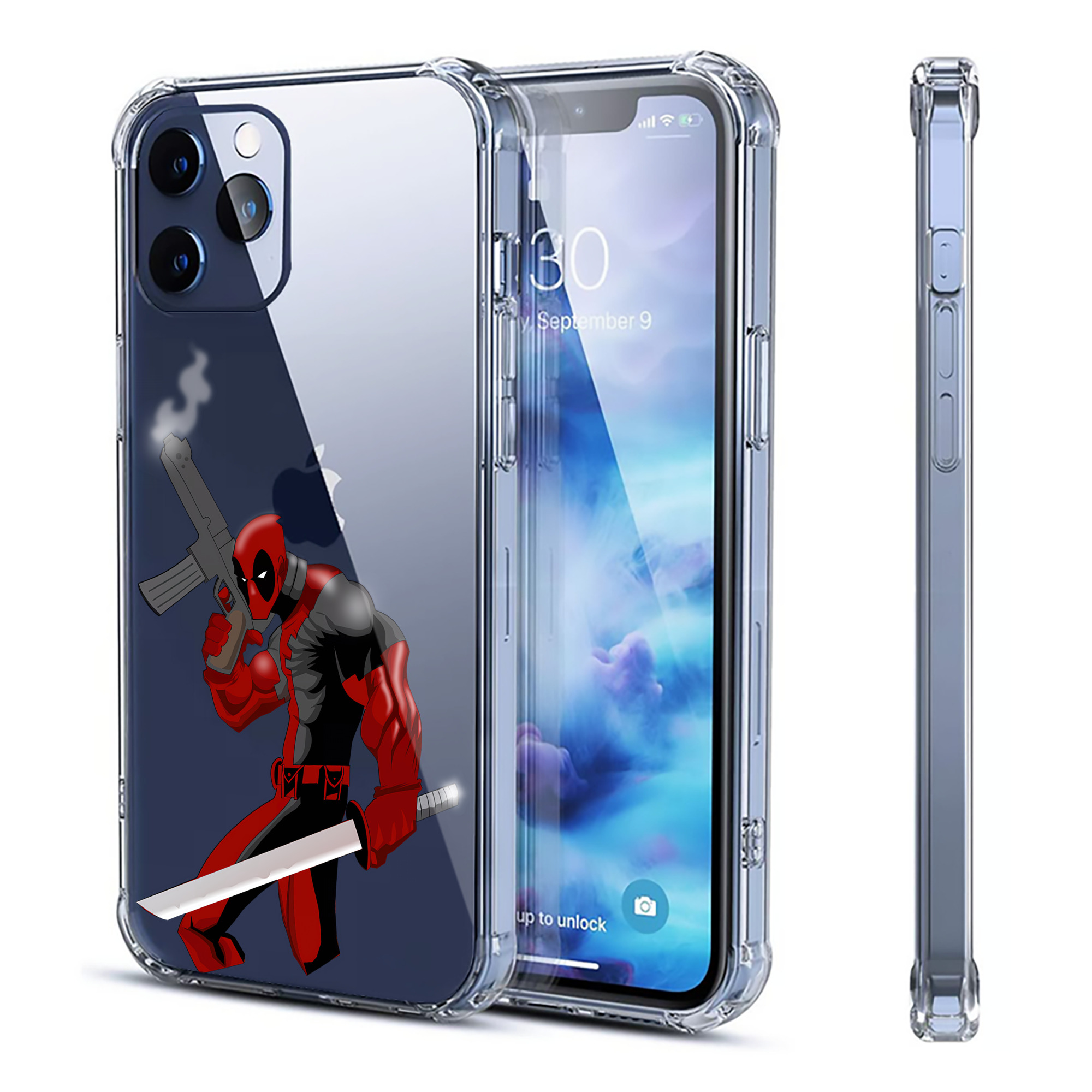 （画像用） Deadpool デッドプール 【iPhone 12シリーズ対応】透明スマホケース（クリアソフトケース）